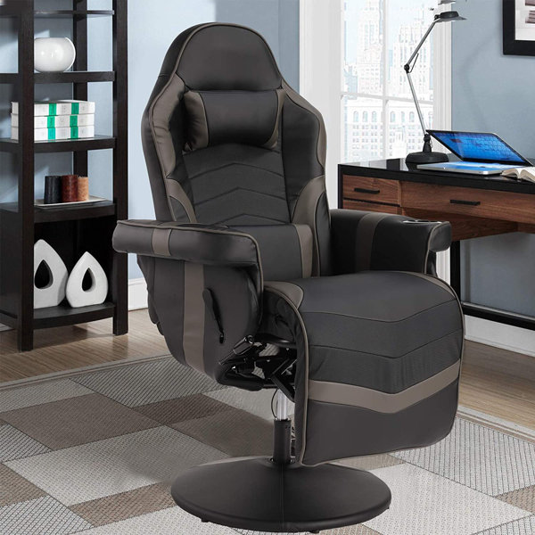 Inbox Zero Massage Video Gaming Recliner Chair Ergonomic Backrest And